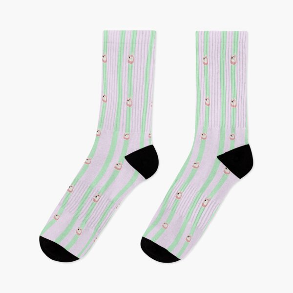 Item preview, Thick stripe (light pink, light green) with Shiba Inu designed and sold by ShibaCruise-On.