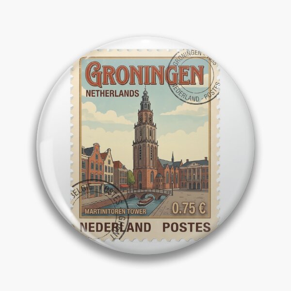 Item preview, Martinitoren Tower Groningen Netherlands Travel Stamp designed and sold by k3rstman1.