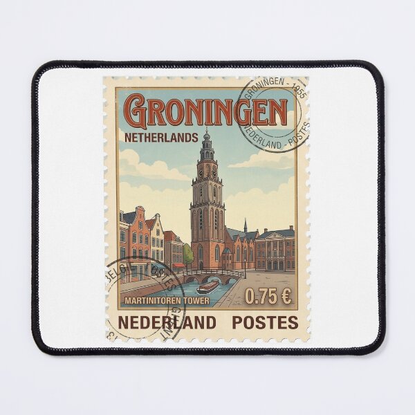 Item preview, Martinitoren Tower Groningen Netherlands Travel Stamp designed and sold by k3rstman1.