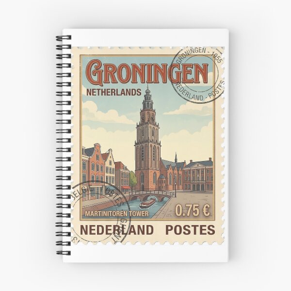 Item preview, Martinitoren Tower Groningen Netherlands Travel Stamp designed and sold by k3rstman1.