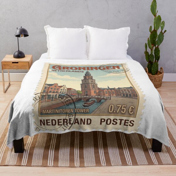 Item preview, Martinitoren Tower Groningen Netherlands Travel Stamp designed and sold by k3rstman1.