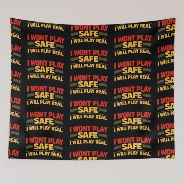 Item preview, I Won't Play Safe I Will Play Real Bold Typography Shirt designed and sold by TeeTimeTreasure.