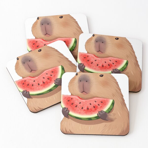 Item preview, Capybara Watermelon Snack designed and sold by pumsquare.