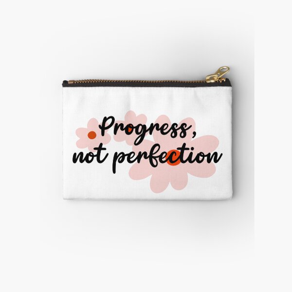 Item preview, Progress Not Perfection Floral Quote designed and sold by imaniko.