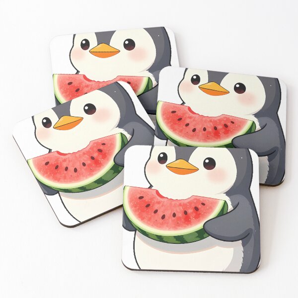 Item preview, Penguin Watermelon Slice designed and sold by pumsquare.