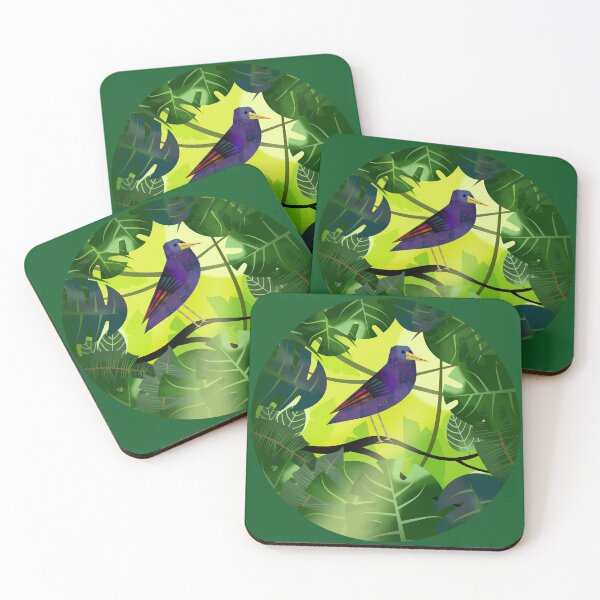 Item preview, Colourful Exotic Bird in Lush Jungle designed and sold by Andrew  Hitchen.