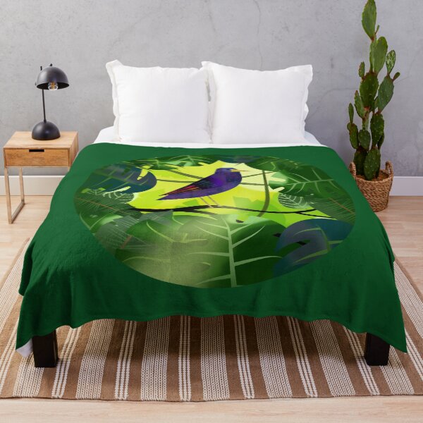 Item preview, Colourful Exotic Bird in Lush Jungle designed and sold by Andrew Hitchen.