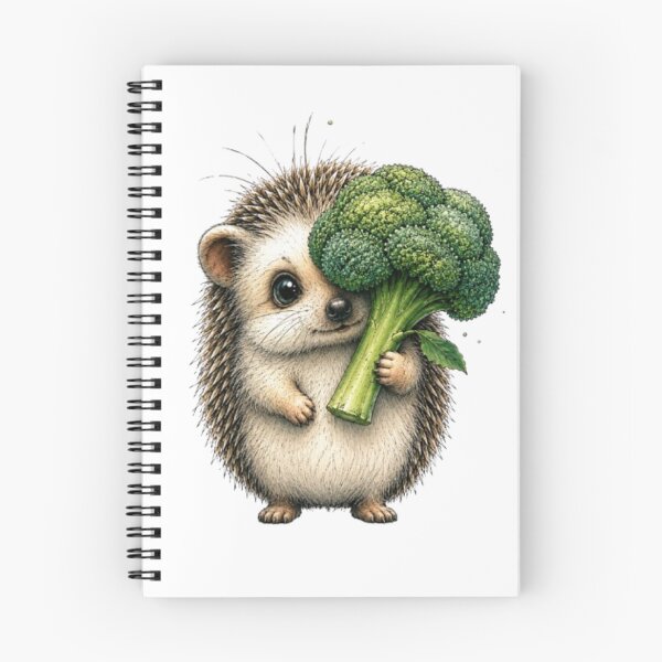 Item preview, Shy Hedgehog With Giant Broccoli designed and sold by Snurly.
