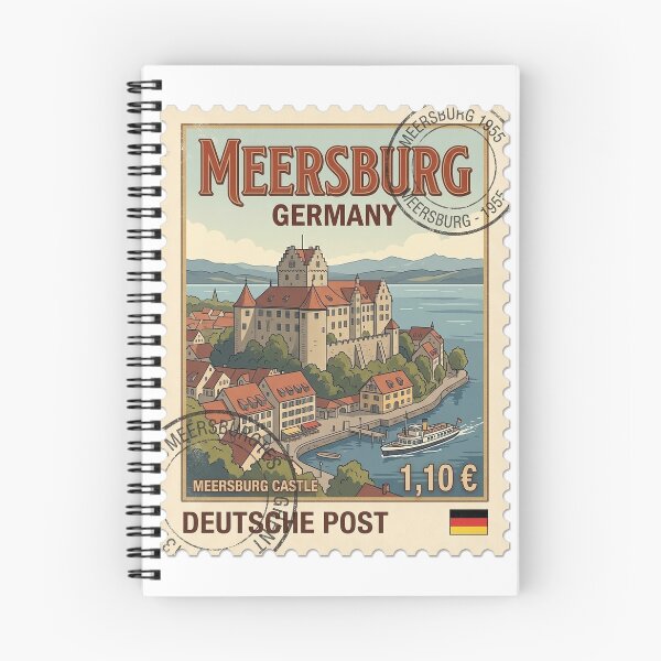 Item preview, Meersburg Castle Germany Vintage Travel Stamp designed and sold by k3rstman1.