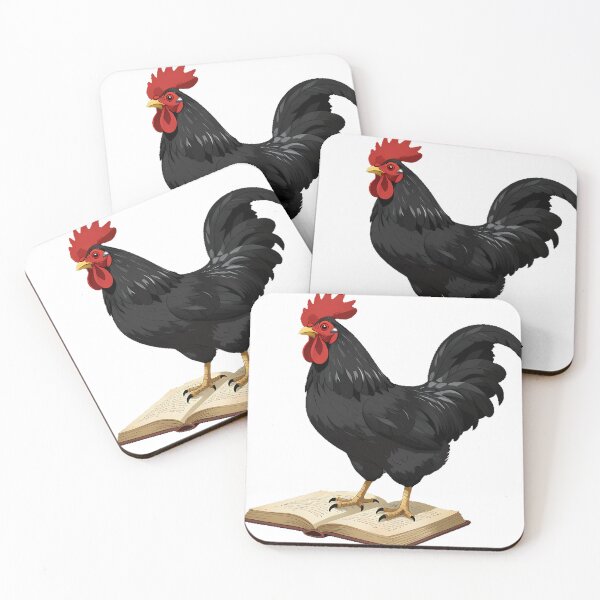 Item preview, Black Rooster Dawn Scholar designed and sold by IllumeInk.