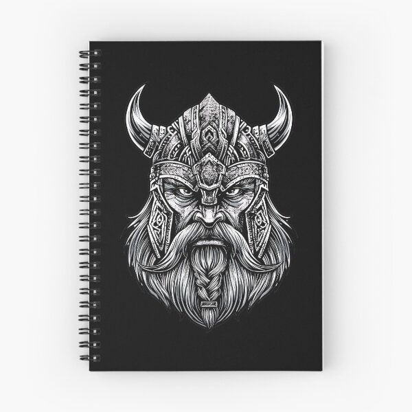 Item preview, Fierce Viking Warrior Head - Norse Mythology Horned Helmet designed and sold by Aganona.