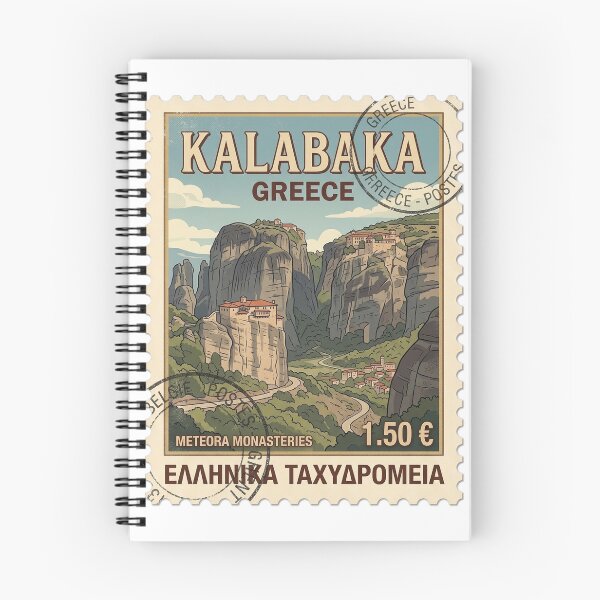 Artikelvorschau, Vintage Meteora-Klöster Griechenland Reisebriefmarke entworfen und verkauft von k3rstman1.