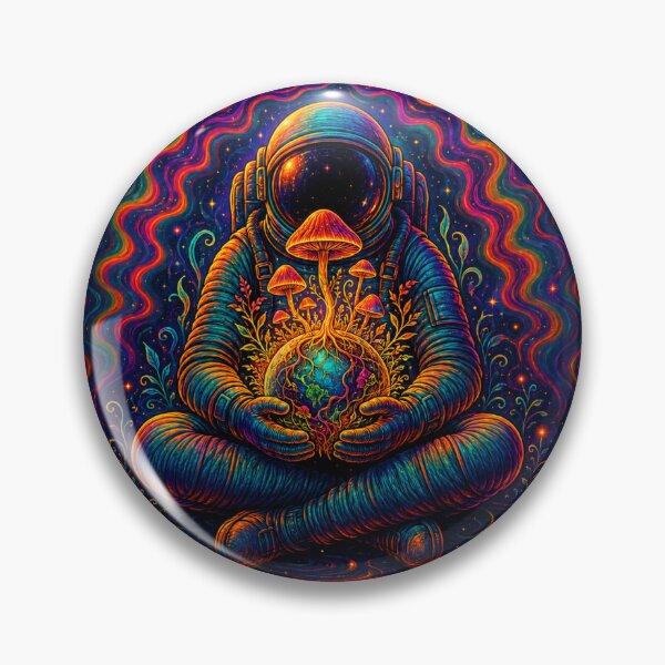 Item preview, Cosmic Astronaut with Magic Mushroom Psychedelic Space Art designed and sold by NightWisdom.