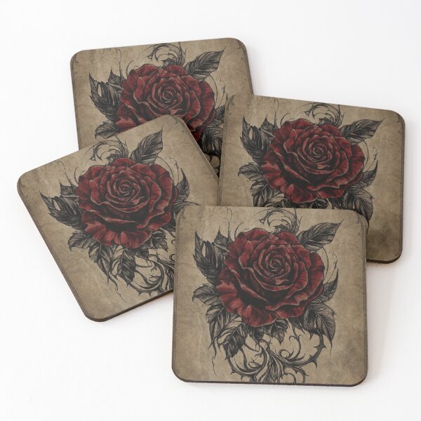 Item preview, Crimson Gothic Rose with Ornamental Thorns designed and sold by IdeaSmith.