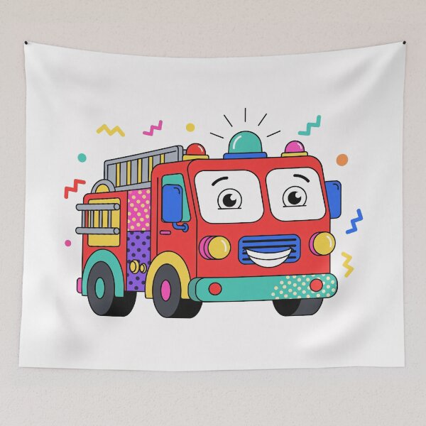 Item preview, Fire truck Cartoon designed and sold by ardenthaus.