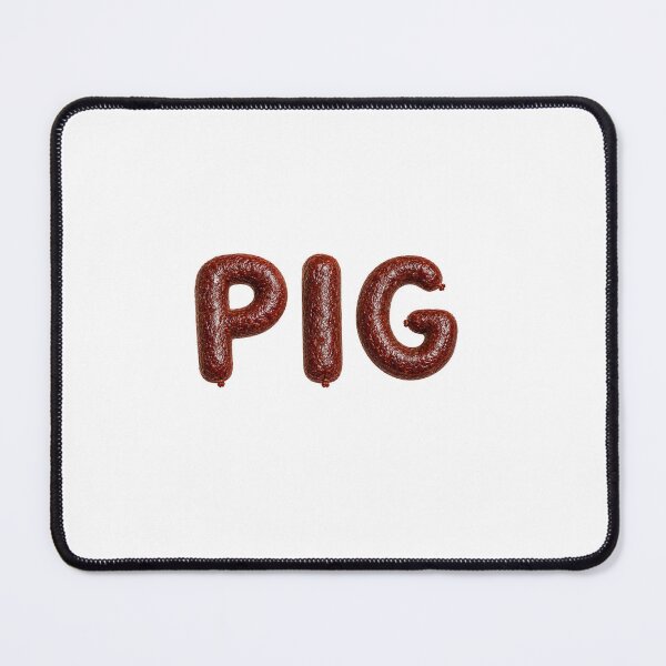Item preview, PIG Sausage Typography Funny BBQ Food Pun Design designed and sold by Ramona-Gliga.
