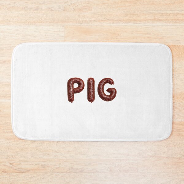 Item preview, PIG Sausage Typography Funny BBQ Food Pun Design designed and sold by Ramona-Gliga.