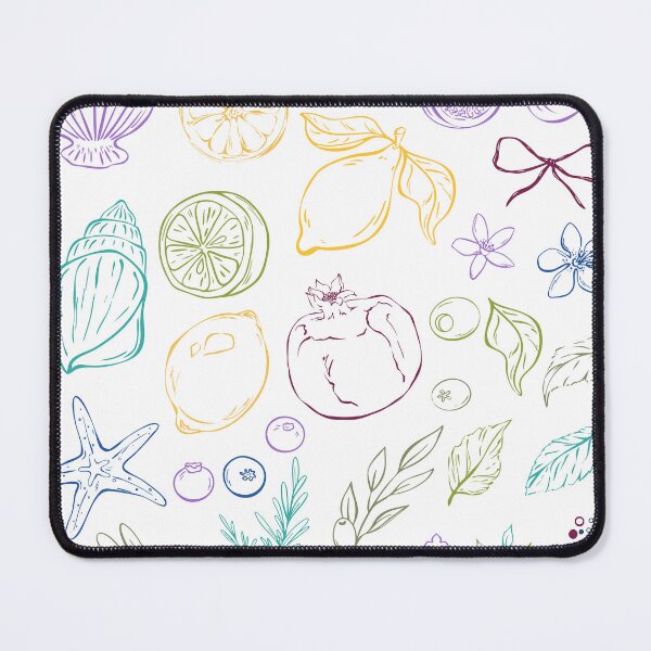 Item preview, Mediterranean Line Art Sticker Pack | Coastal Fruits, Seashells & Botanical Doodles designed and sold by Sagi Jane Art.