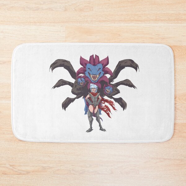 Item preview, White-haired warrior standing before massive multi-headed dark monster designed and sold by Davao-68Apple.