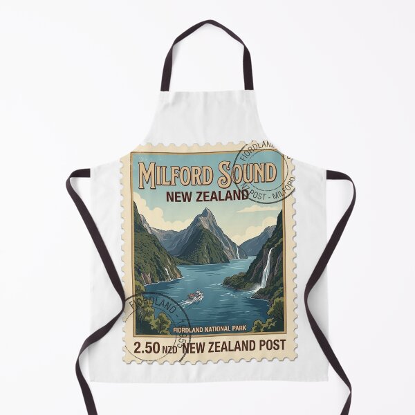 Item preview, Vintage Milford Sound New Zealand Travel Stamp designed and sold by k3rstman1.