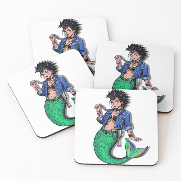 Item preview, Punk mermaid pinup  designed and sold by OutJsWindow.