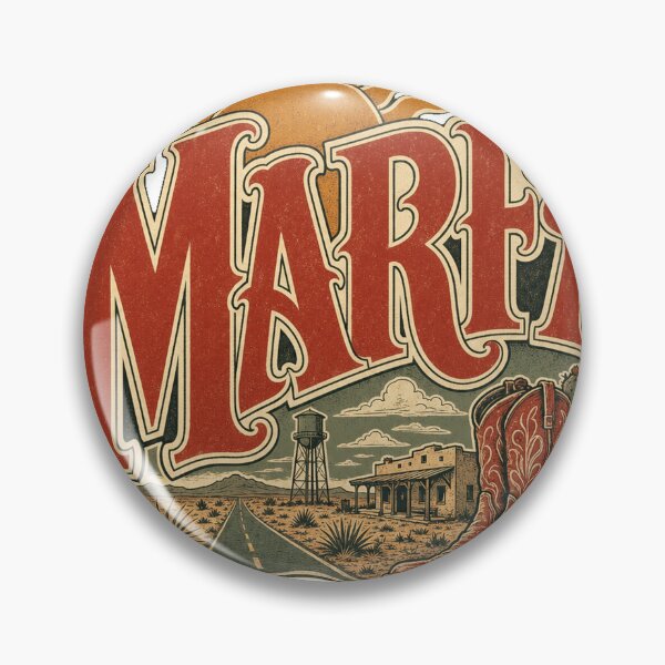 Item preview, Marfa Texas Vintage Hand Lettered Travel Emblem designed and sold by VisualArtsOasis.