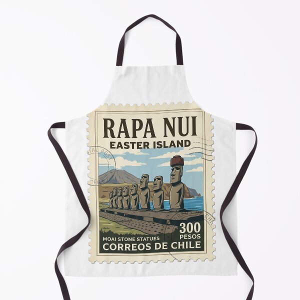 Item preview, Vintage Rapa Nui Easter Island Moai Travel Stamp designed and sold by k3rstman1.