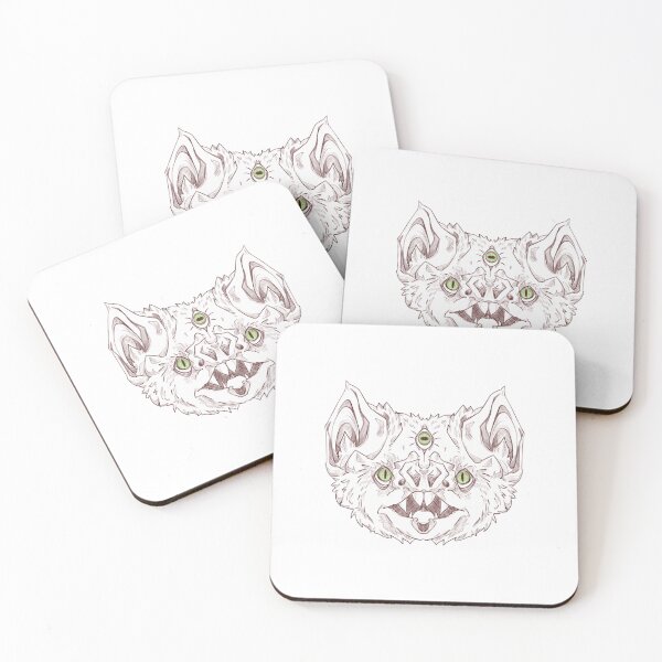Item preview, Surreal bat face with three eyes and sharp fantasy details designed and sold by Davao-68Apple.