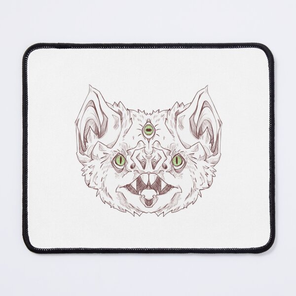 Item preview, Surreal bat face with three eyes and sharp fantasy details designed and sold by Davao-68Apple.