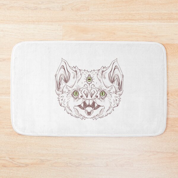 Item preview, Surreal bat face with three eyes and sharp fantasy details designed and sold by Davao-68Apple.