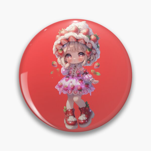 Item preview, Kawaii Strawberry Girl - Chibi Aesthetic Soft Girl. designed and sold by RBest!.