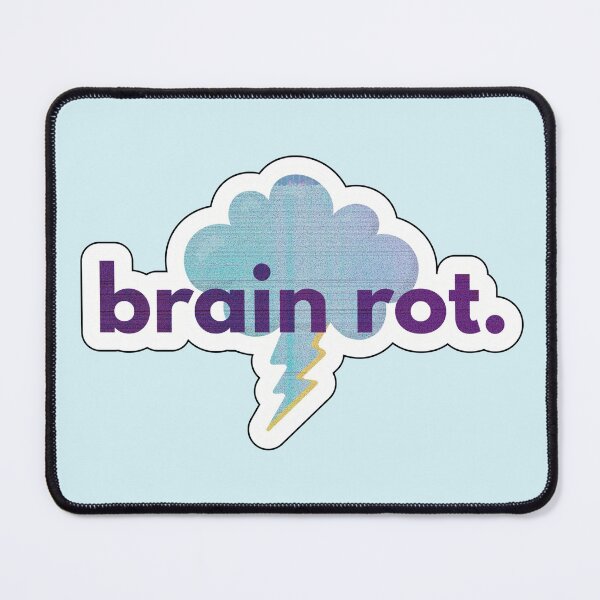 Item preview, Brain Rot Funny Internet Meme Typography designed and sold by LittleOddStudio.