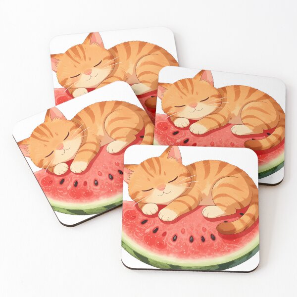 Item preview, Orange Tabby Watermelon Nap designed and sold by pumsquare.