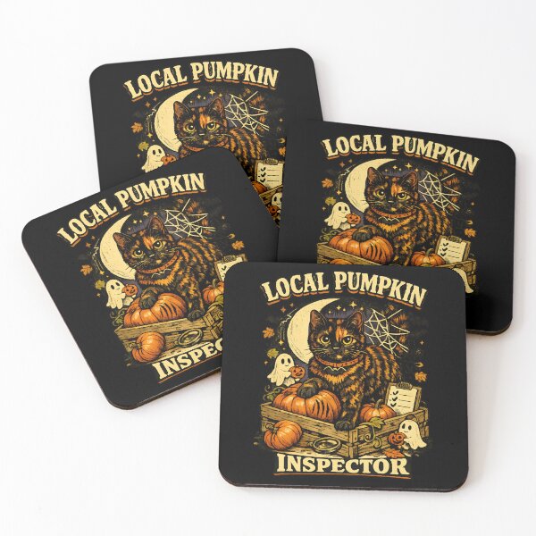 Item preview, Local Pumpkin Inspector Funny Tortie Cat Halloween Art designed and sold by Martin's_Design.