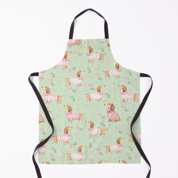 Item preview, Dachshund in Pink Sweater Watercolor | Sausage Dog Lover | Floral Puppy Pattern | Doxie Gift | Cottagecore Dog Design designed and sold by PaperyAndInk.