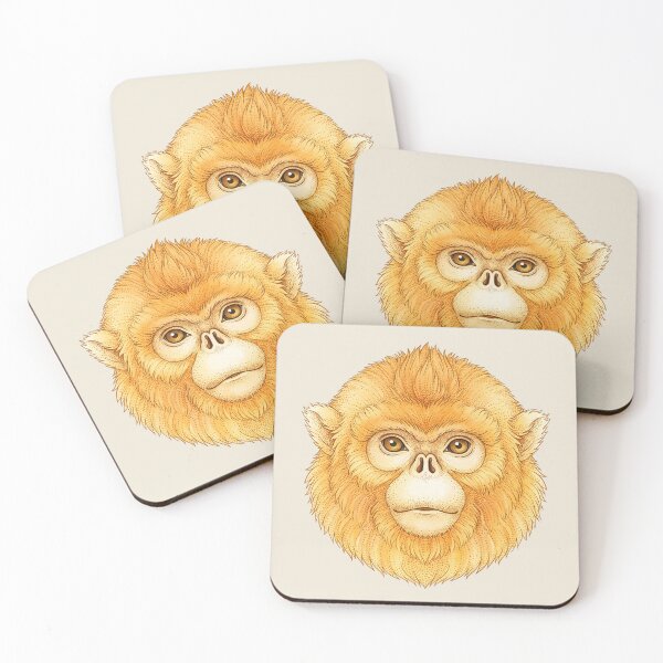 Item preview, Watercolor Golden Snub Nose Monkey designed and sold by Aureluxe.