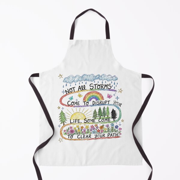 Item preview, Not All Storms Come To Disrupt Your Life Motivational Quote / Not All Storms Clear Your Path Rainbow Doodle Art designed and sold by Krasnovaovaova.
