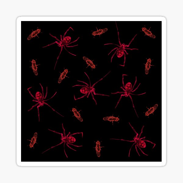 Neon spider and fly 2 Sticker