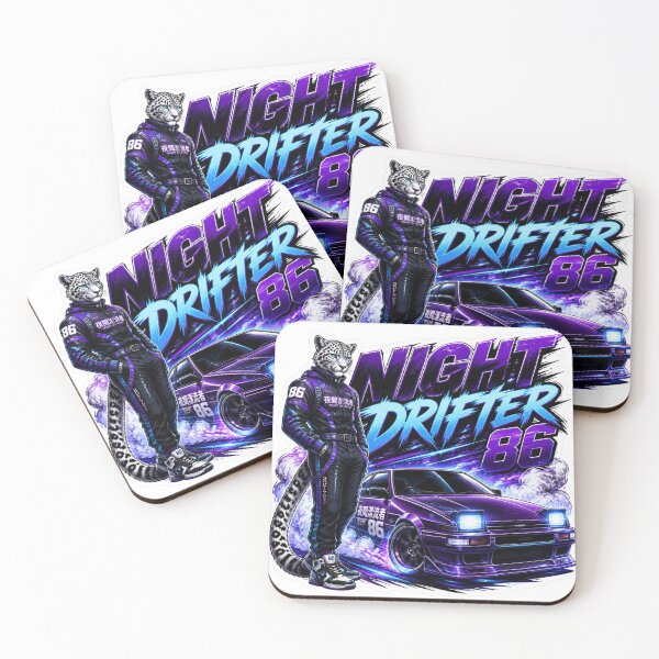 Item preview, Night Drifter Turbo Racing Graphic | JDM Sports Car Art | Drift Lover Sticker | Motorsport Streetwear designed and sold by Stylestickers55.