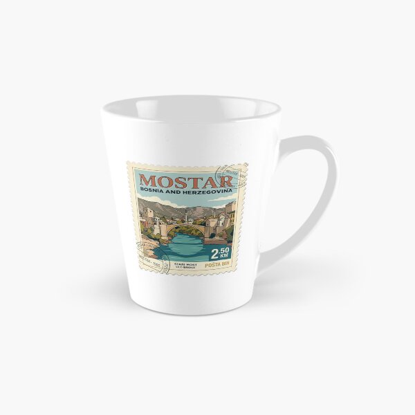 Item preview, Retro Mostar Bosnia Stari Most Travel Stamp designed and sold by k3rstman1.