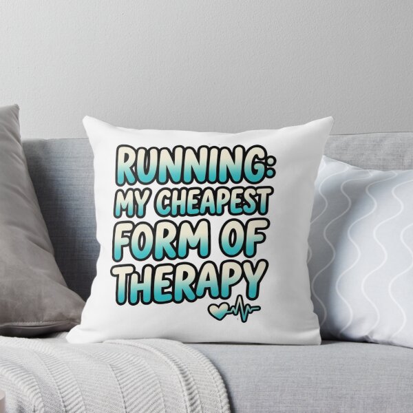 Item preview, Running My Cheapest Form Of Therapy Funny Quote designed and sold by StickVerse by Owais.