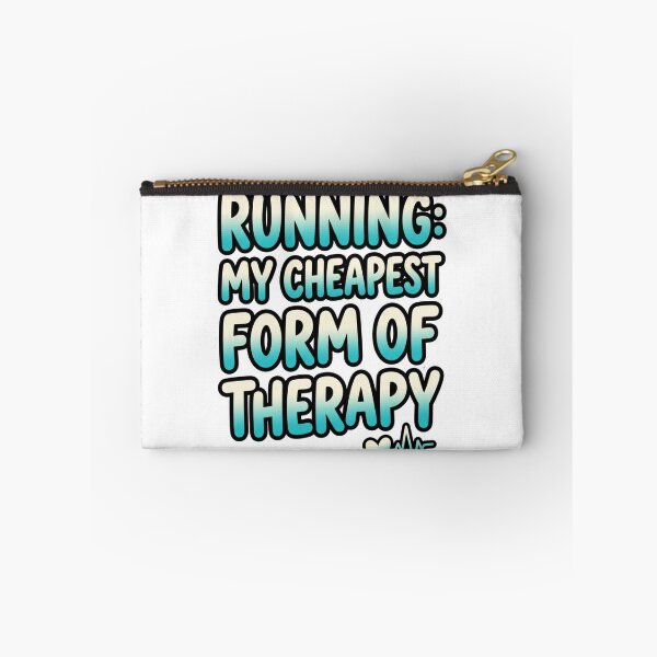 Item preview, Running My Cheapest Form Of Therapy Funny Quote designed and sold by StickVerse by Owais.