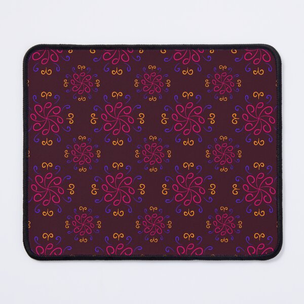 Item preview, Elegant Neon Floral Seamless Pattern with Abstract Swirl Ornament on Dark Background designed and sold by AjjimaJKM.