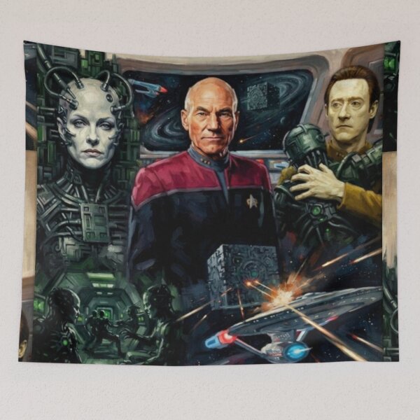 Item preview, Star Trek First Contact Sci-Fi Fine Art Tribute designed and sold by Art's Diner.
