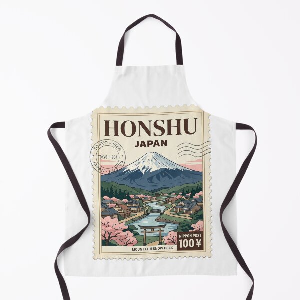 Item preview, Vintage Mount Fuji Japan Honshu Travel Stamp designed and sold by k3rstman1.
