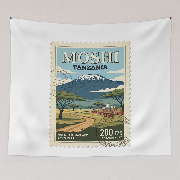 Item preview, Vintage Mount Kilimanjaro Tanzania Travel Stamp designed and sold by k3rstman1.
