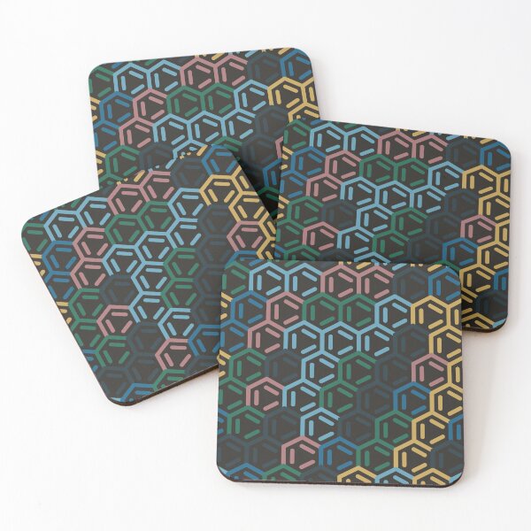 Item preview, Benzene Ring Abstract Geometric Pattern Rain designed and sold by TexSta.