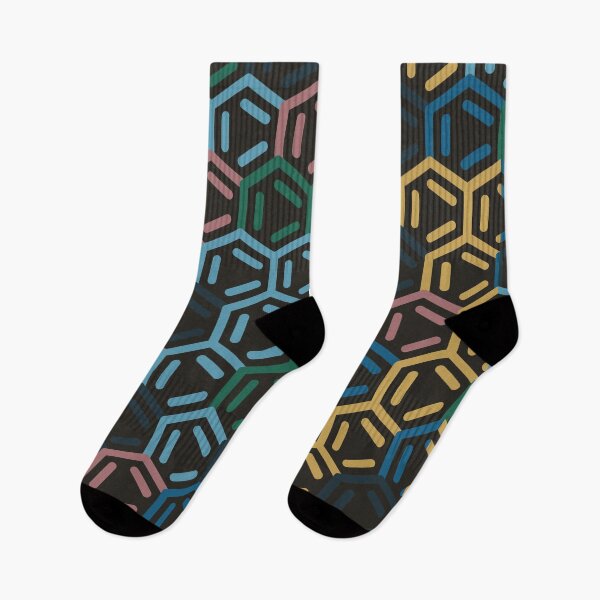 Item preview, Benzene Ring Abstract Geometric Pattern Rain designed and sold by TexSta.