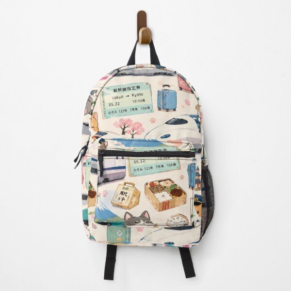 Item preview, Kawaii Cats Riding Japan Shinkansen Seamless Pattern | Cute Japanese Bullet Train Travel Wrapping Paper Design designed and sold by kawaii animal store (in Japan).