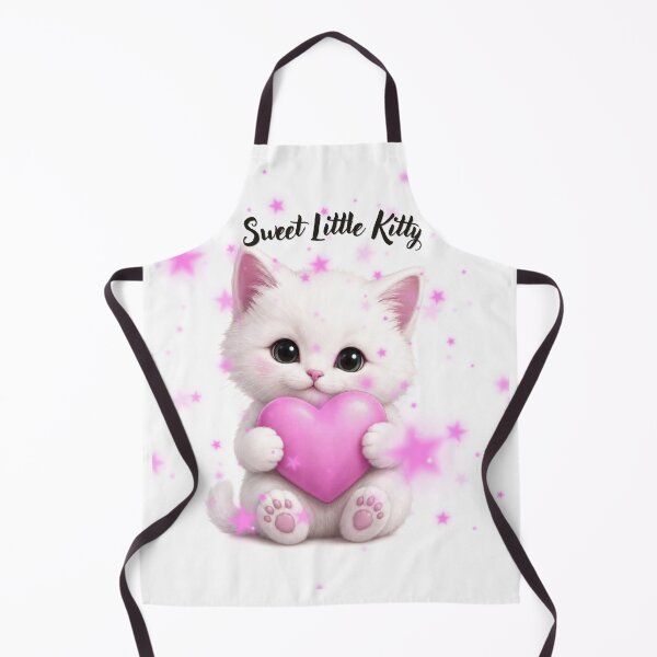 Item preview, Sweet Little Kitty Holding a Pink Heart designed and sold by teeNova Wear.